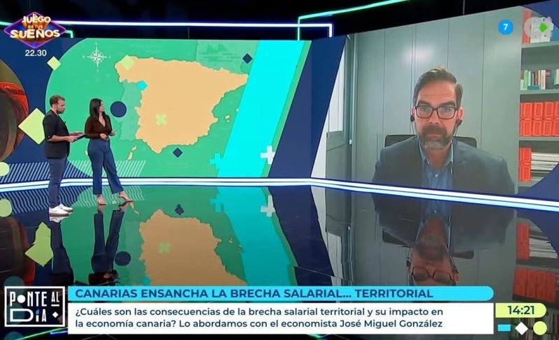 José Miguel González Hernández analyzes the economic divergence between the Canary Islands and the rest of Spain on RTVC